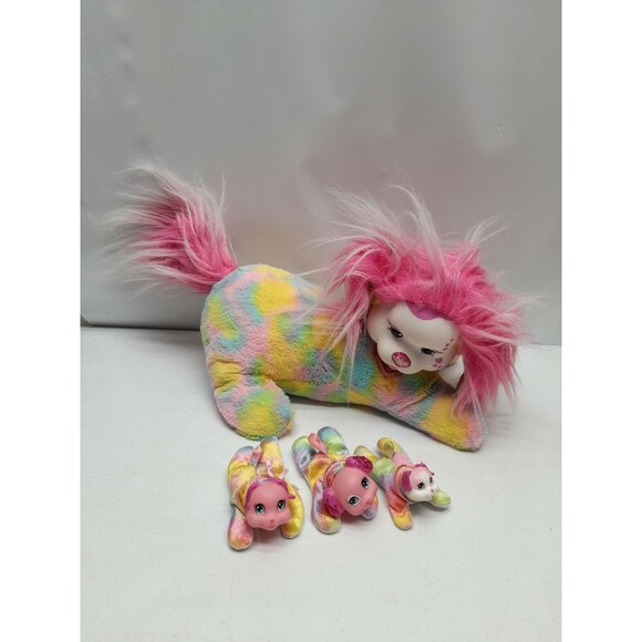 Puppy Surprise 2016 Ed Kaplan Just Play Plus Rainbow Mom 3 Puppies Tie dye - Picture 1 of 11